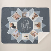 思い出のフォトコラージュ ダスティーブルー ID1016 シェルパブランケット (正面(横))