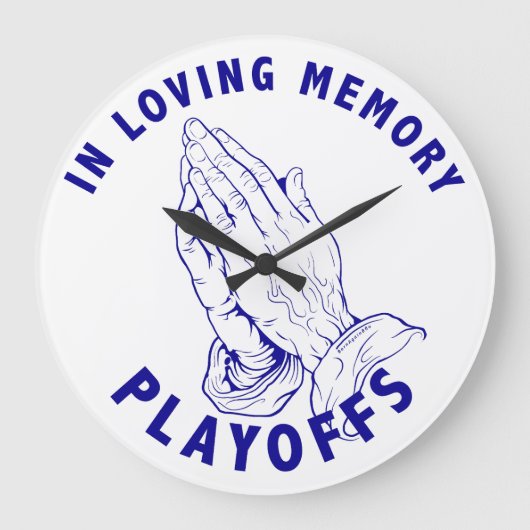 思い出のプレーオフを愛して ラージ壁時計 (正面)
