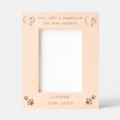 思い出のペットのポーハートを覚えて犬の悔やみや弔慰 レーザー彫刻フレーム (正面)