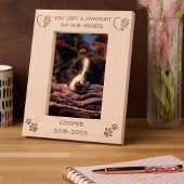 思い出のペットのポーハートを覚えて犬の悔やみや弔慰 レーザー彫刻フレーム