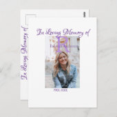 思い出のメモリーを偲んで + 年 n ポストカード (正面/裏面)