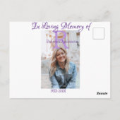 思い出のメモリーを偲んで + 年 n ポストカード (裏面)