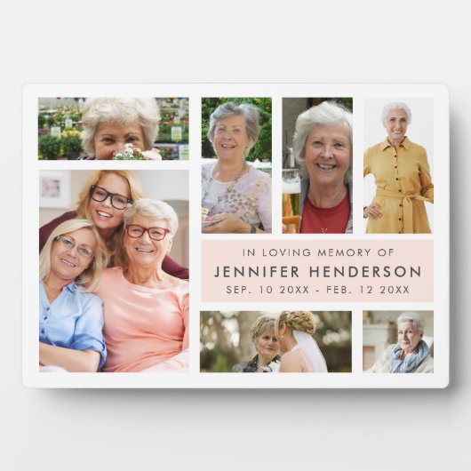 思い出のモダン写真のコラージュを愛して フォトプラーク (正面)