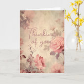 思い出のヴィンテージ・ローズ カード (黄色い花)