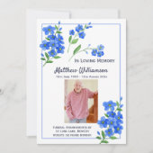 思い出の中で私忘れは葬儀カードではない 案内状 (正面)