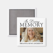 思い出の中で葬儀の写真 マグネット (正面/裏面)