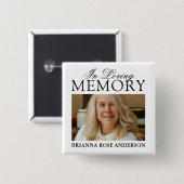 思い出の中で葬儀の写真 缶バッジ (正面&裏面)