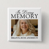 思い出の中で葬儀の写真 缶バッジ (正面)