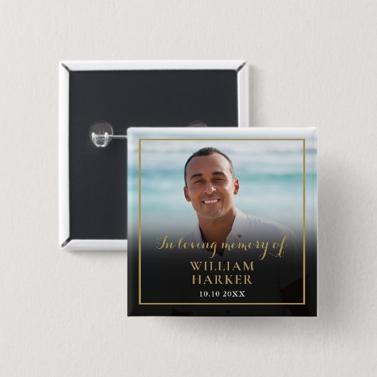 思い出の中で葬儀の写真 缶バッジ (正面&裏面)