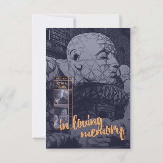 思い出の中で葬儀の告知を愛して 招待状 (正面)