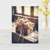 思い出の乾燥花の詰め合わせ カード (黄色い花)