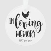 思い出の写真を愛するペットの記憶にふける思い出 オーナメント (正面)