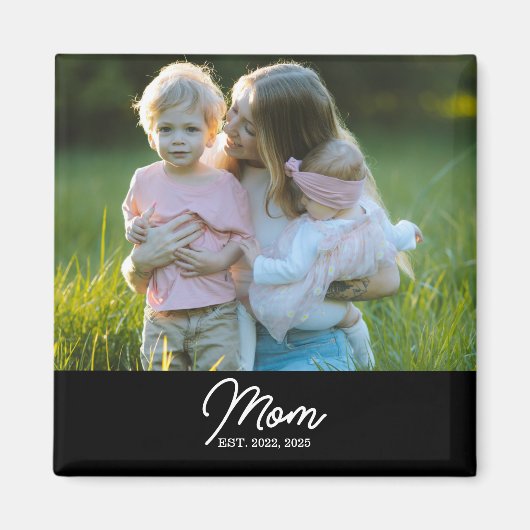 思い出の写真ギフトマグネット Mom Established マグネット (正面)