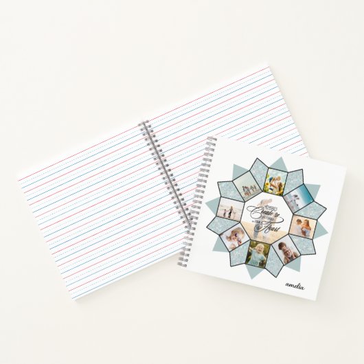 思い出の写真コラージュ シーガラス ID1016 ノートブック (内部)