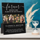 思い出の写真4枚の コラージュ 永遠に私たちの心の中に フォトプラーク (側面)