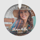 思い出の写真 'いつまでも私たちの心の中に' クリスマス オーナメント (正面)