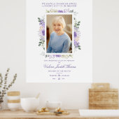 思い出の写真 結婚  愛する人たち 紫の色合い ポスター (キッチン)