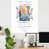 思い出の写真 結婚  愛する人たち 紫の色合い ポスター (ホームオフィス)