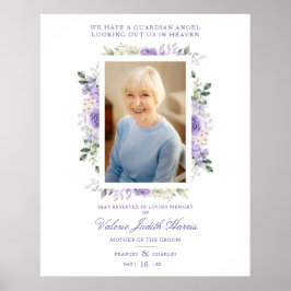 思い出の写真 結婚  愛する人たち 紫の色合い ポスター