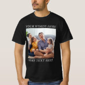 思い出の写真Tシャツ(テキストカスタム可) Tシャツ (正面)