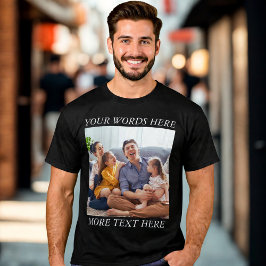 思い出の写真Tシャツ（テキストカスタム可） Tシャツ