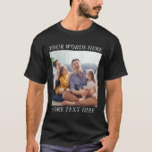 思い出の写真Tシャツ（テキストカスタム可） Tシャツ (正面)