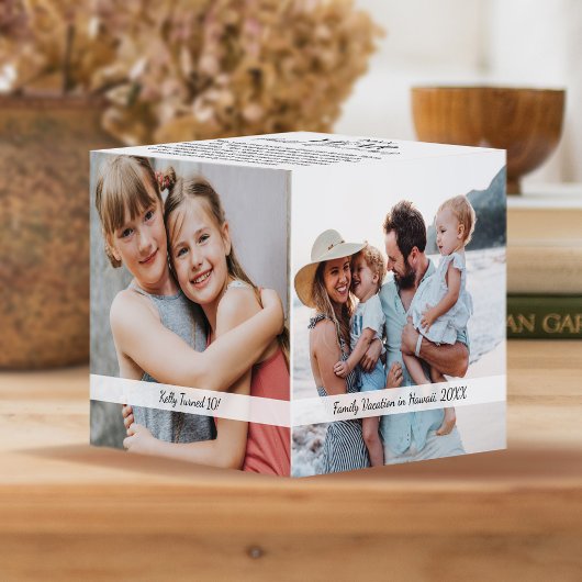 思い出の多い年フォトコラージュ&ハイライト フォトキューブ