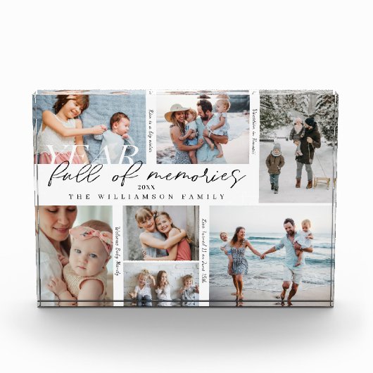 思い出の多い年フォトコラージュ&ハイライト フォトブロック (正面)