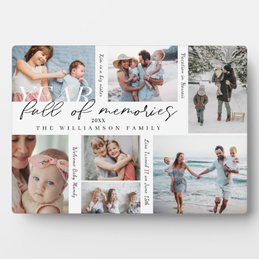 思い出の多い年フォトコラージュ&ハイライト フォトプラーク (正面)