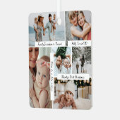 思い出の多い年フォトコラージュ&ハイライト メタルオーナメント (正面左)