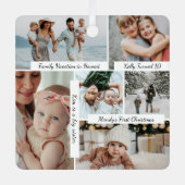 思い出の多い年フォトコラージュ&ハイライト メタルオーナメント (正面)