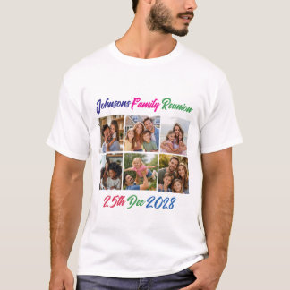 思い出の家族スナップコラージュTシャツ Tシャツ