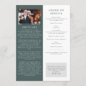 思い出の山々の葬式プログラム プログラム (裏面)