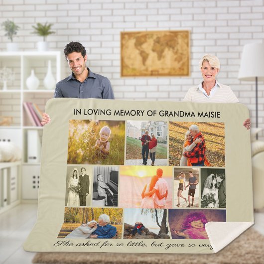 思い出の引用文自然の愛のメモリーフォト シェルパブランケット