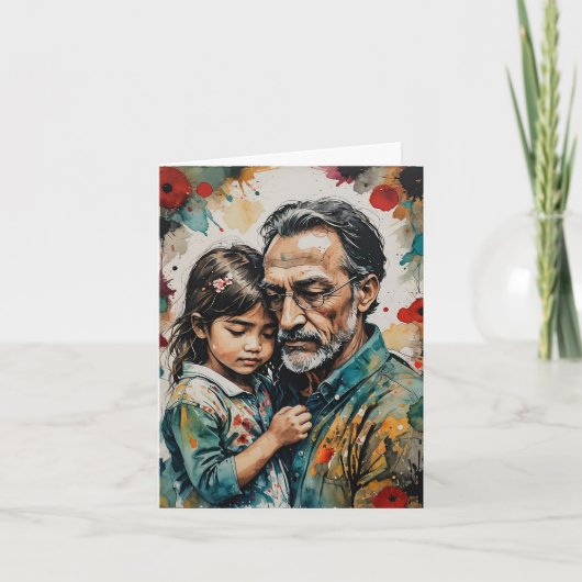 思い出の抱擁 – 悔やみや弔慰 カード (正面)