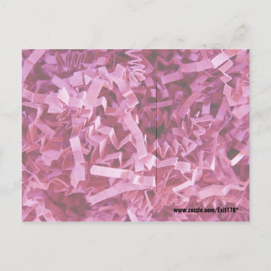 思い出の抽象的なピンクの紙の破片写真 ポストカード (裏面)