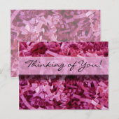 思い出の抽象的なピンクの紙片写真 ポストカード (正面/裏面)