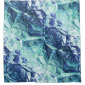 思い出の断片、青い緑の結晶： シャワーカーテン (正面)