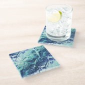 思い出の断片 – cobaltとmint : ガラスコースター (アングル)