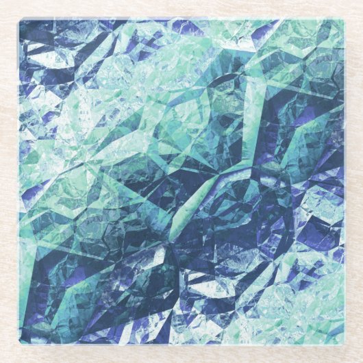 思い出の断片 – cobaltとmint : ガラスコースター (正面)