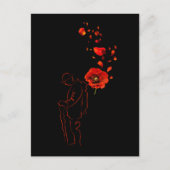 思い出の日カナダの赤いポピー私たちのために忘れ ポストカード (正面)