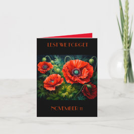 思い出の日ポピー。編集可能 カード