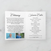 思い出の深い追悼写真の葬儀 プログラム (内部)