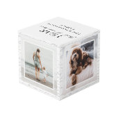 思い出の満載の年ファミリーフォトメモリーキープサケ フォトキューブ (裏面アングル)