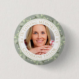 思い出の緑の写真を愛する葬儀 缶バッジ