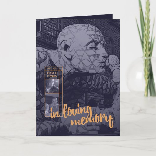 思い出の葬儀の告知を愛して 案内状 (正面)