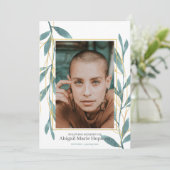 思い出の葬儀の黄金の緑フローラ サンキューカード (スタンド正面)