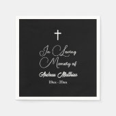 思い出の葬儀を愛しエレガントて スタンダードカクテルナプキン (正面)