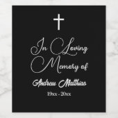 思い出の葬儀を愛しエレガントて ワインラベル (シングルラベル)