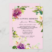 思い出の葬儀サービスの招待を愛して プログラム (正面/裏面)